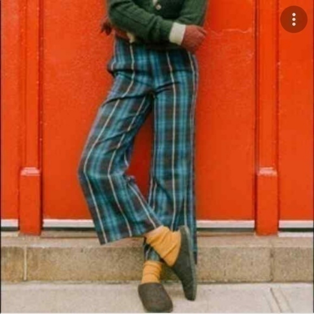 Urban Outfitters Abby Brushed Wool Plaid Pants